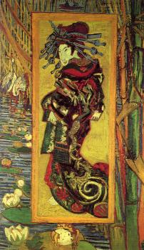 Vincent Van Gogh : Japonaiserie:Oiran (after Kesai Eisen)